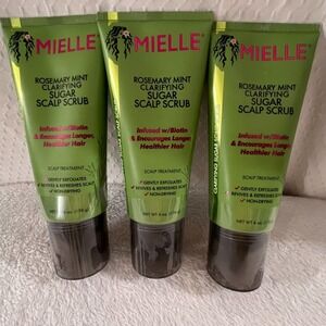 (3) Mielle Organics Rosemary Mint Clarifying Sugar Scalp Scrub Treatment (6 oz)